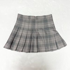 Grey White Houndstooth Tennis Skirt